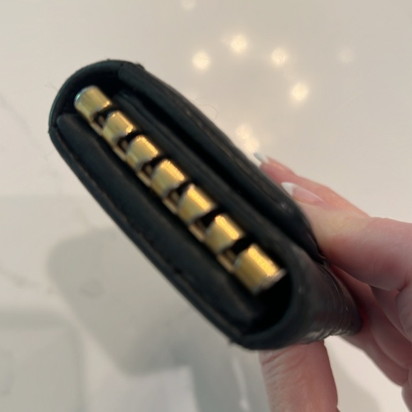 Chanel Precious Symbols Quilted Chocolate Bar Key Holder Case Black Lambskin - Picture 9 of 14